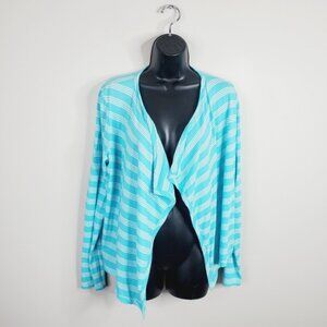 NWT B-Stock Tommy Bahama Coastal Beach Lounge Nautical Striped Cardigan L